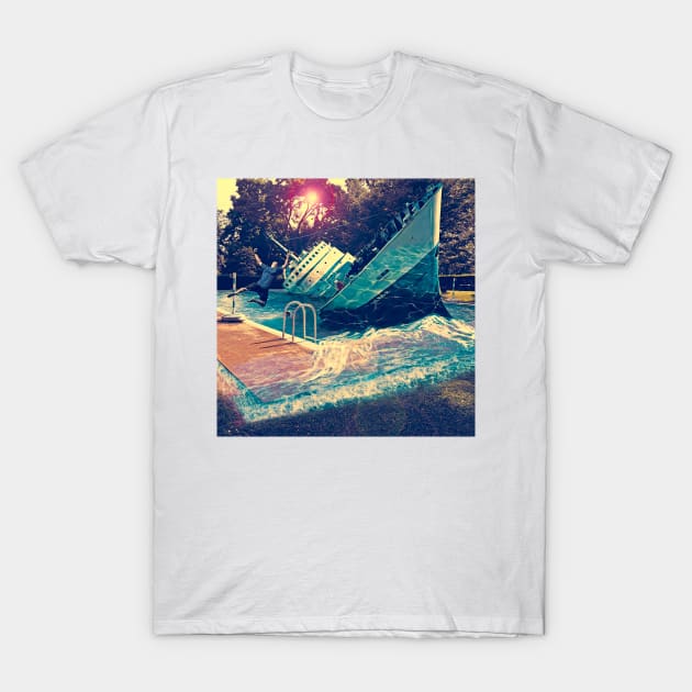 Sinking into the Pool T-Shirt by Marian Voicu